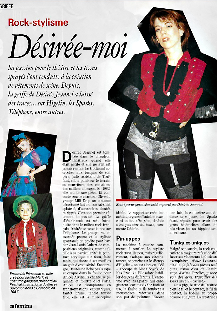 Article du magazine Femina sur Désirée Jeannel