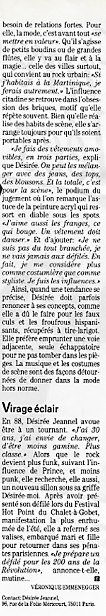 Article du magazine Femina sur Désirée Jeannel