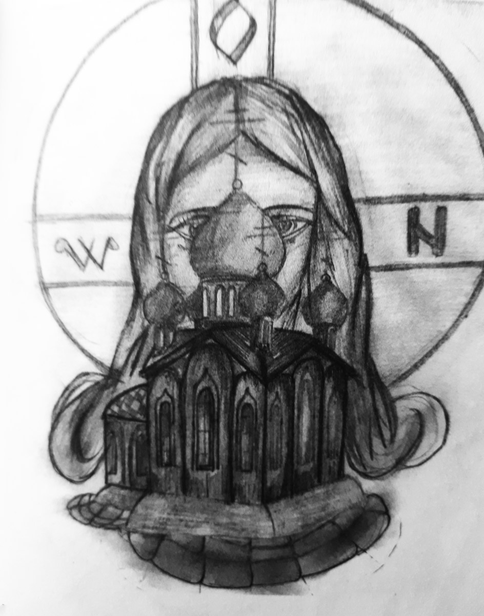 Dessin d'une icône sur un mouchoir