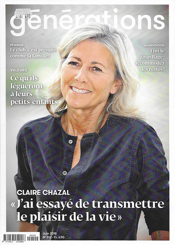 Couverture du magazine Générations, mai 2018